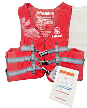 Yamaha Men's Value Nylon 3-Buckle PFD Life Vest Jacket 3XL Red MAR-23V3B-RD-3X